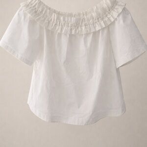 Vineyard Vines White Off-Shoulder Blouse Large